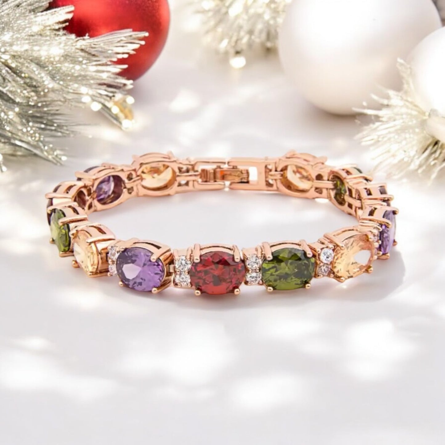 A25-03 Strahlender Luxus – Dein Armreif in Roségold