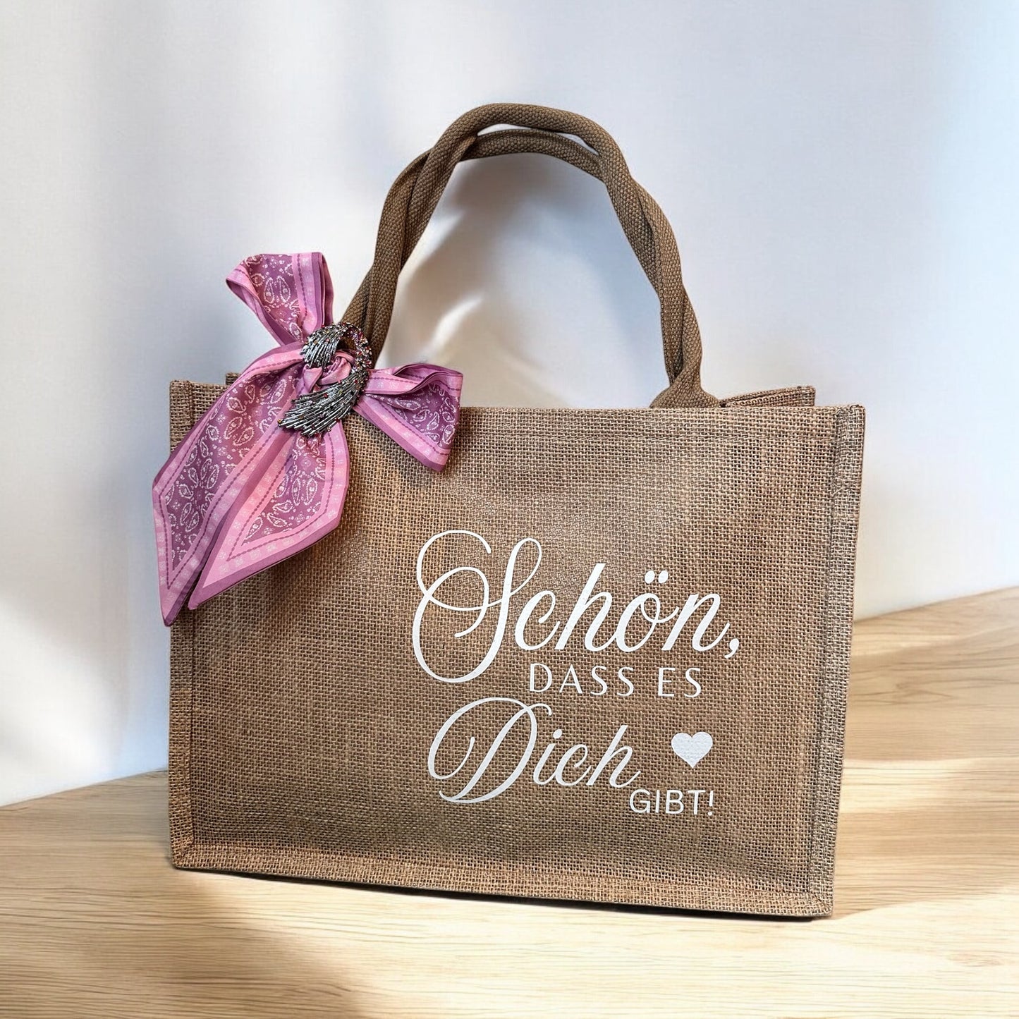 L25-05 Deine personalisierte Jutetasche „Schön, dass es dich gibt“