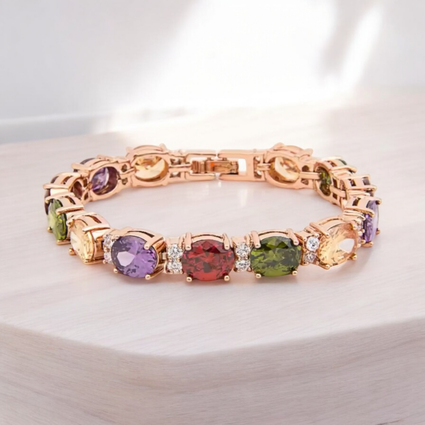 A25-03 Strahlender Luxus – Dein Armreif in Roségold